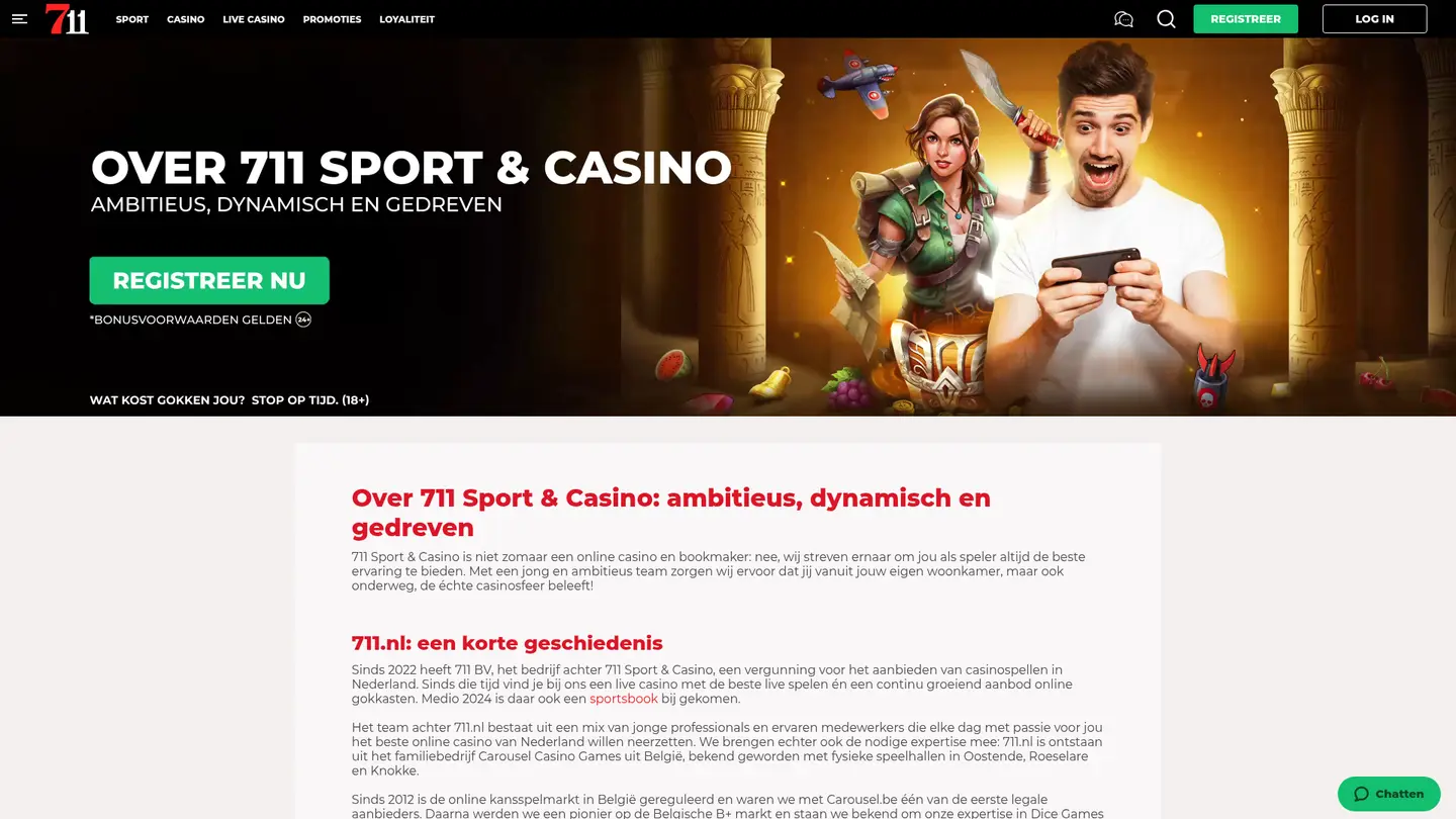 711 Casino — Support and licensing