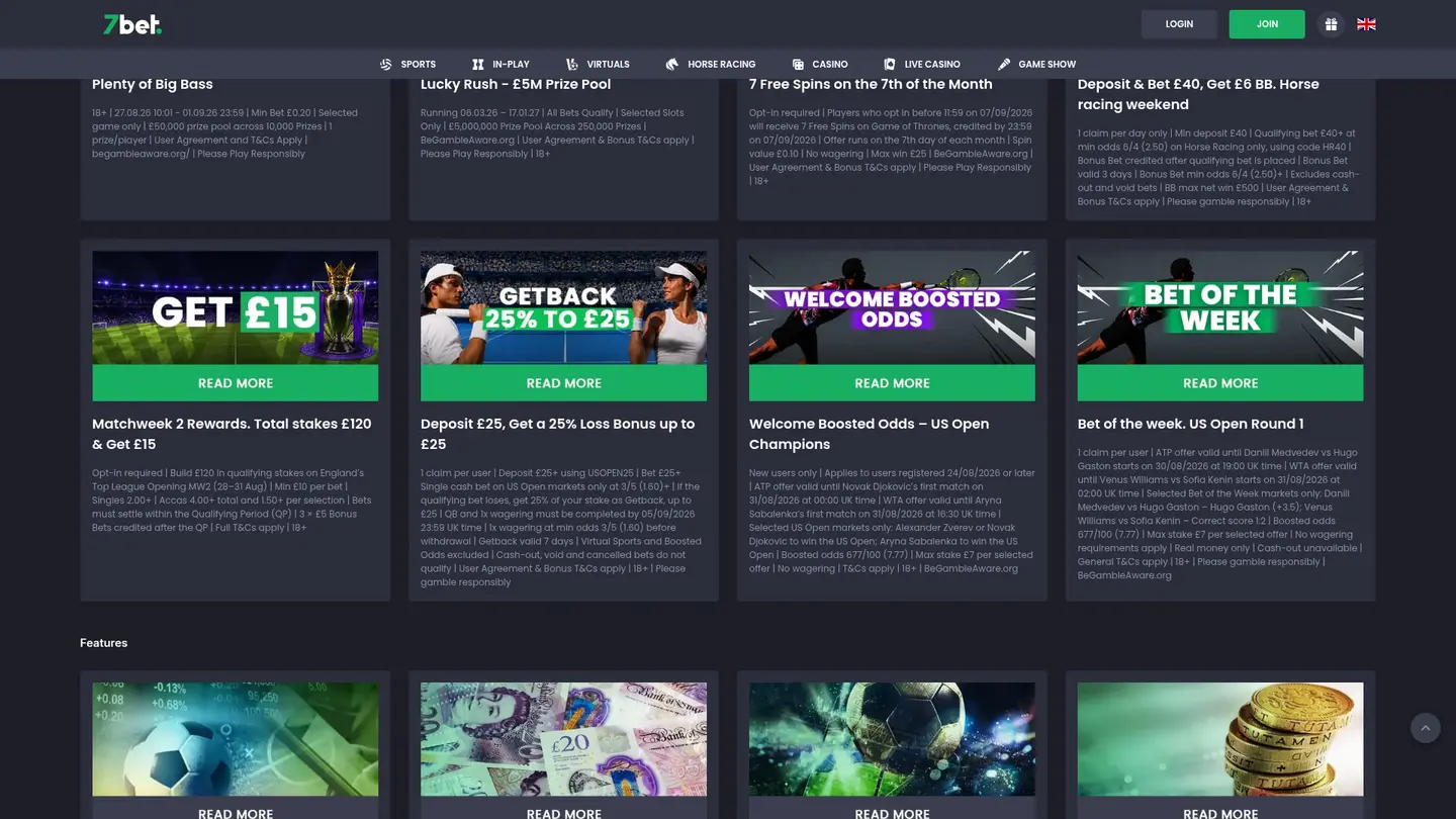7bet Casino UK — Offers in detail