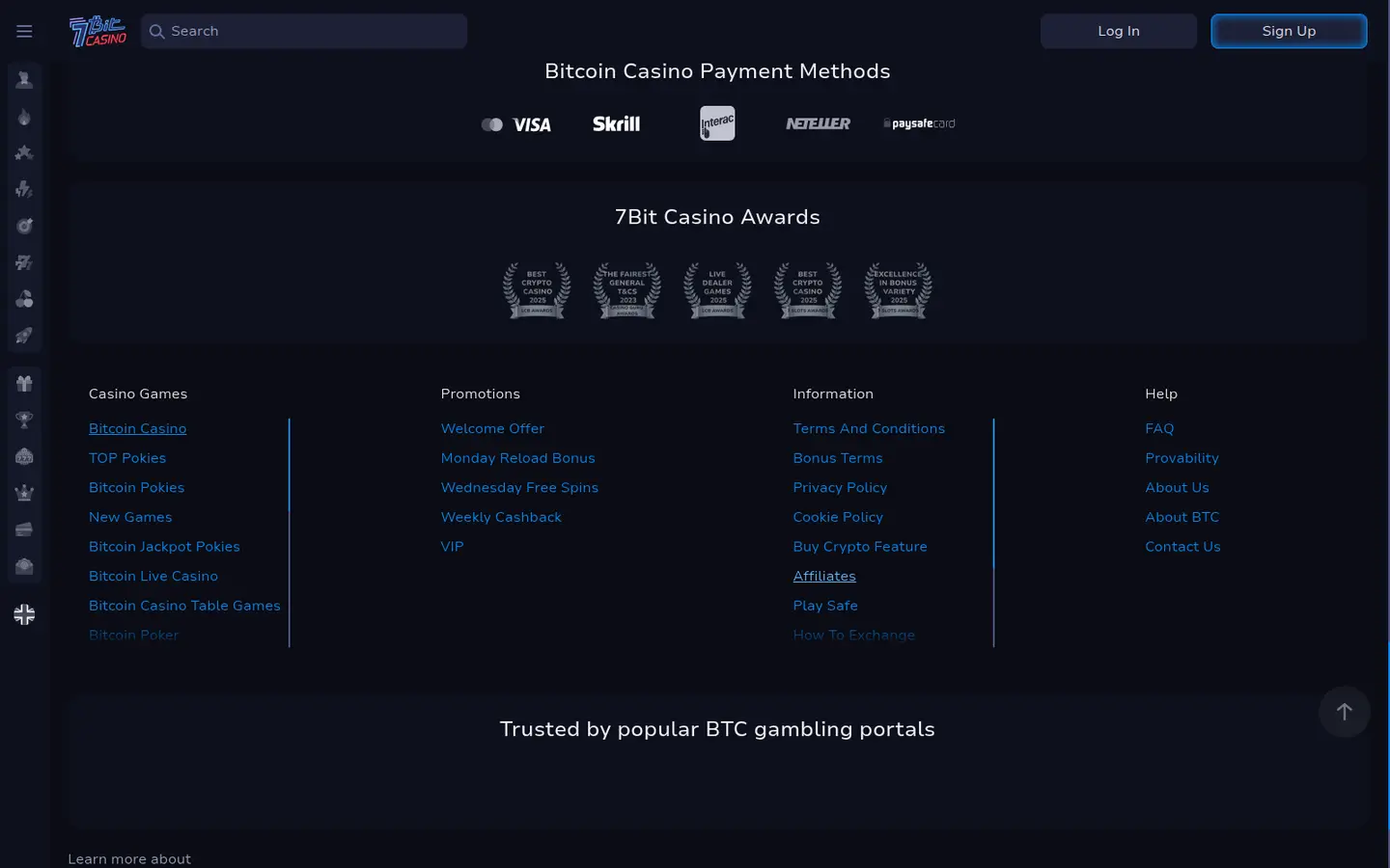 7BitCasino — Payment methods and licensing