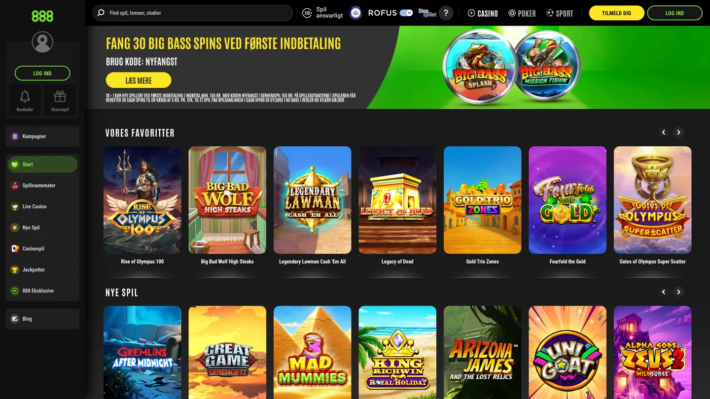 888 Casino DK — Withdrawal terms