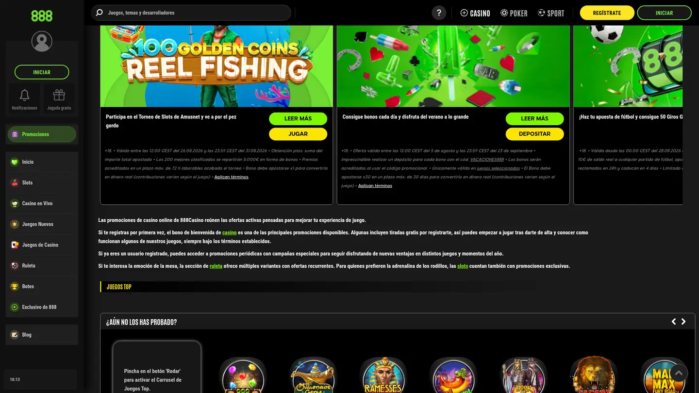 888 Casino ES — Offers in detail