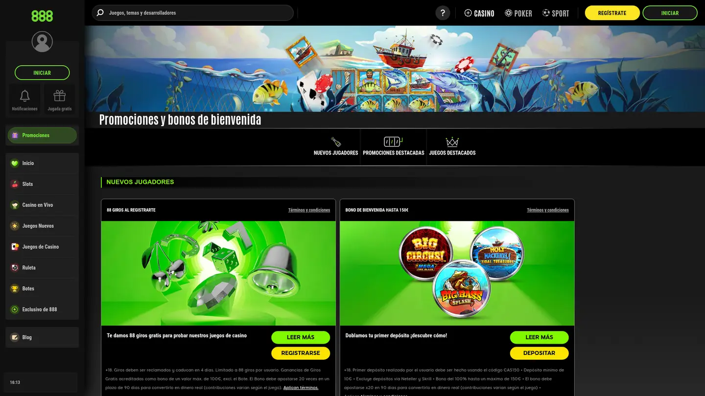 888 Casino ES — Promotions