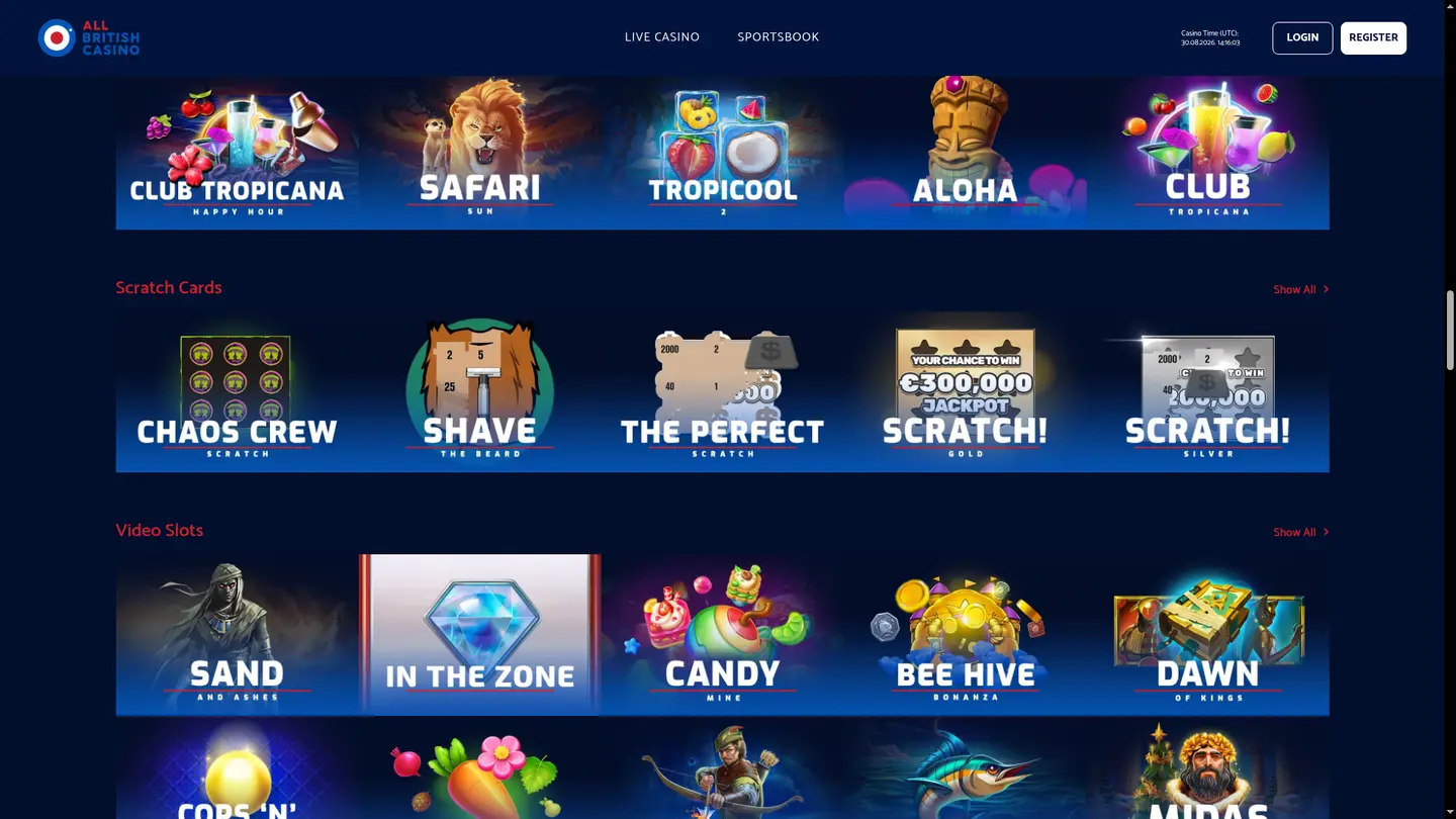 All British Casino — Terms in detail