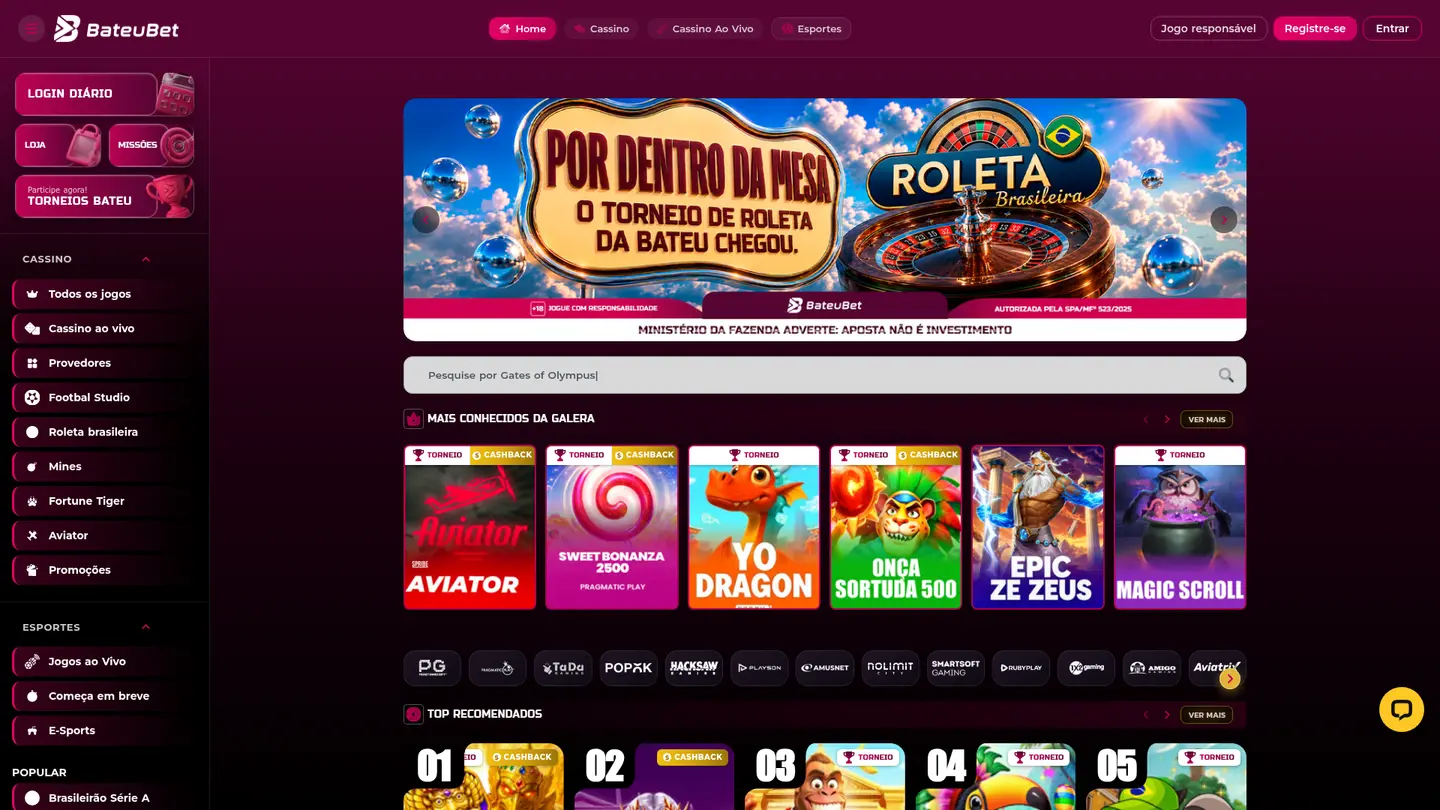 BateuBet Casino — Payment methods and licensing