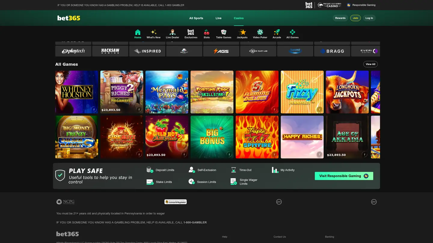 bet365 Casino MI — Greiðsluleiðir og leyfi
