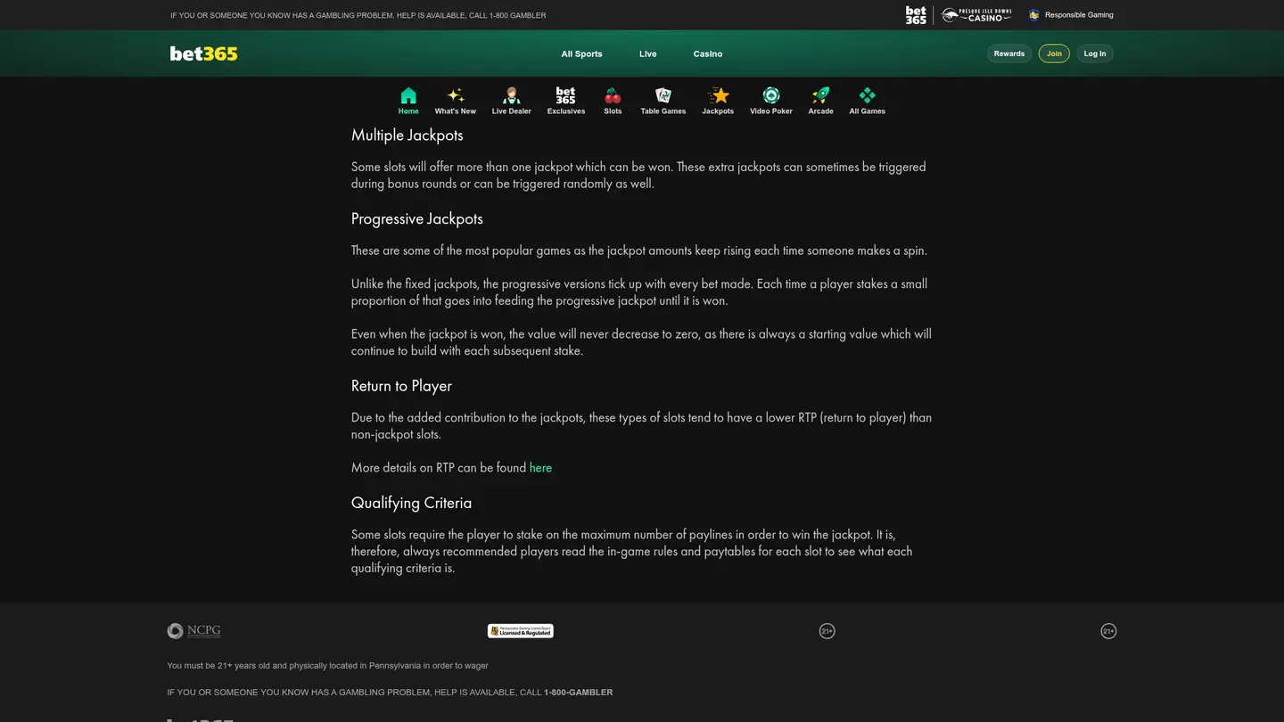 bet365 Casino MI — Skilmálarnir í smáatriðum