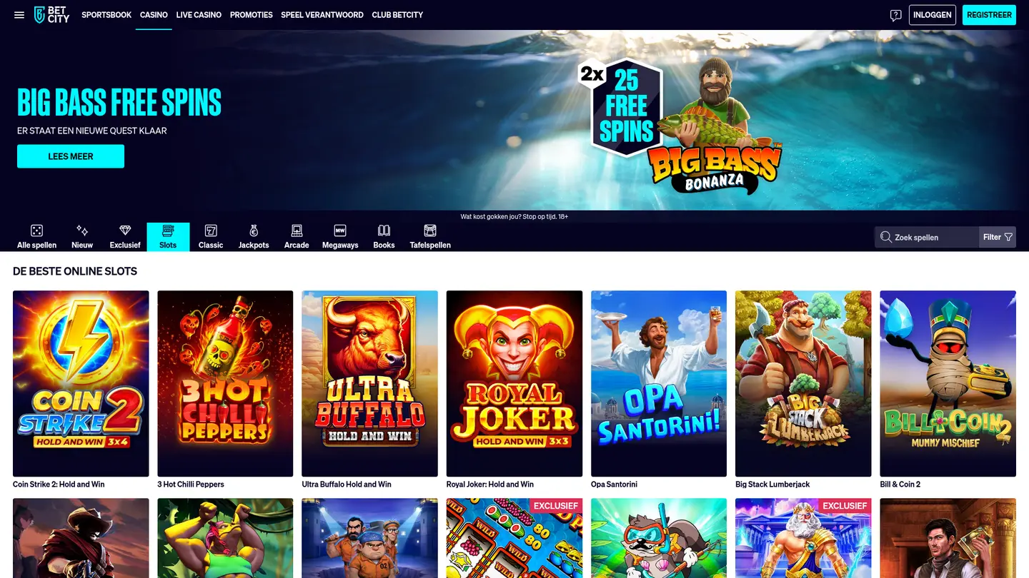 Betcity Casino — Game lobby