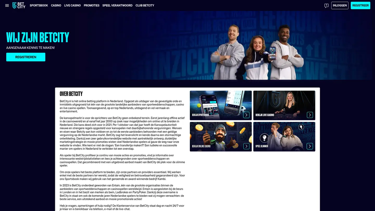 Betcity Casino — Support and licensing