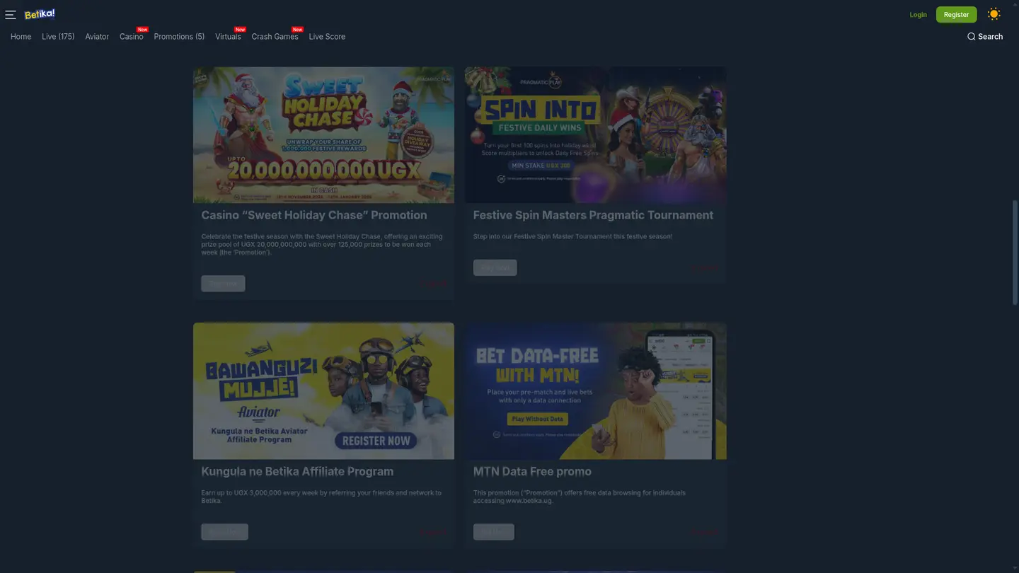 Betika Casino — Offers in detail