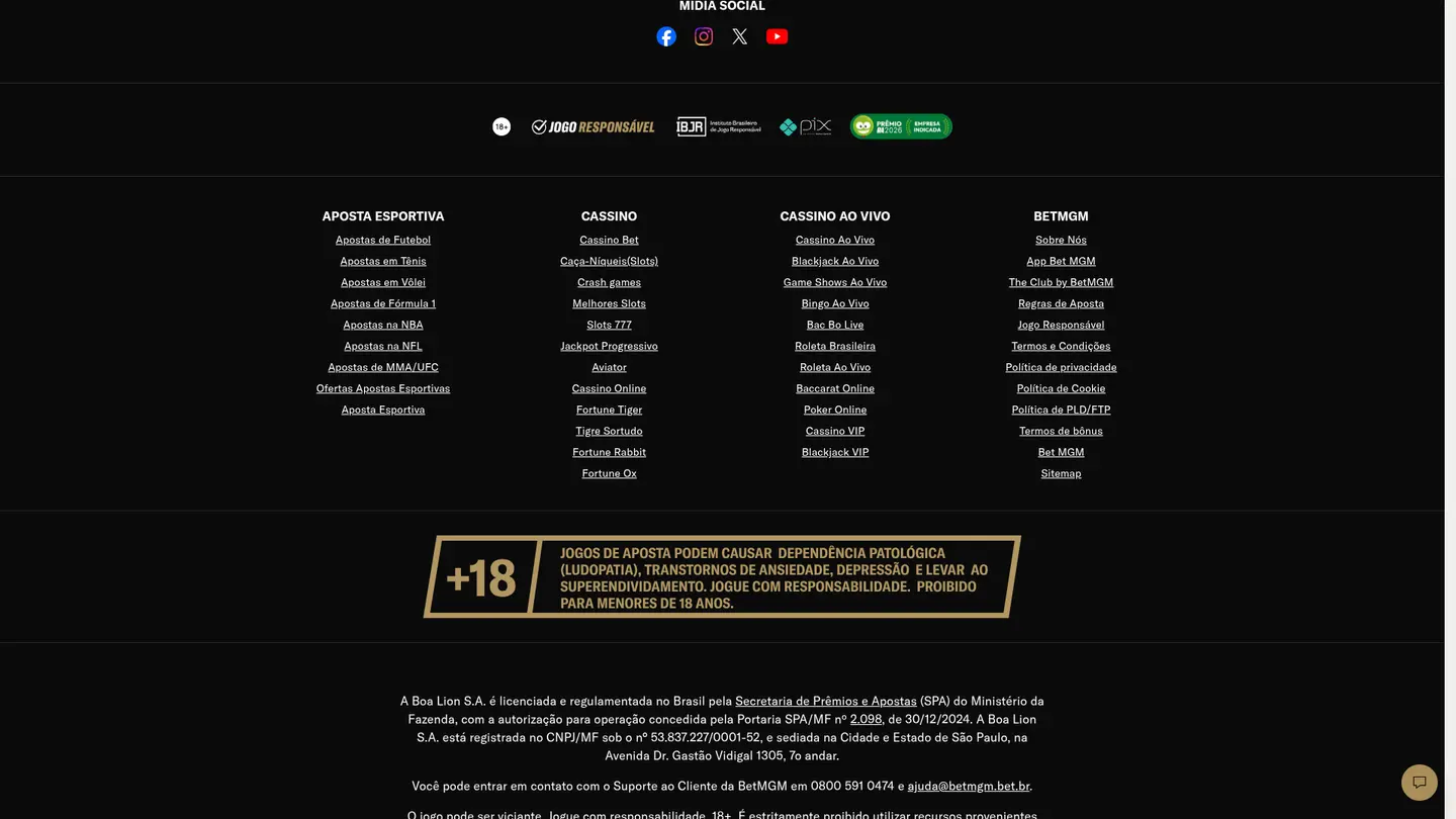 BetMGM Casino BR — Payment methods and licensing