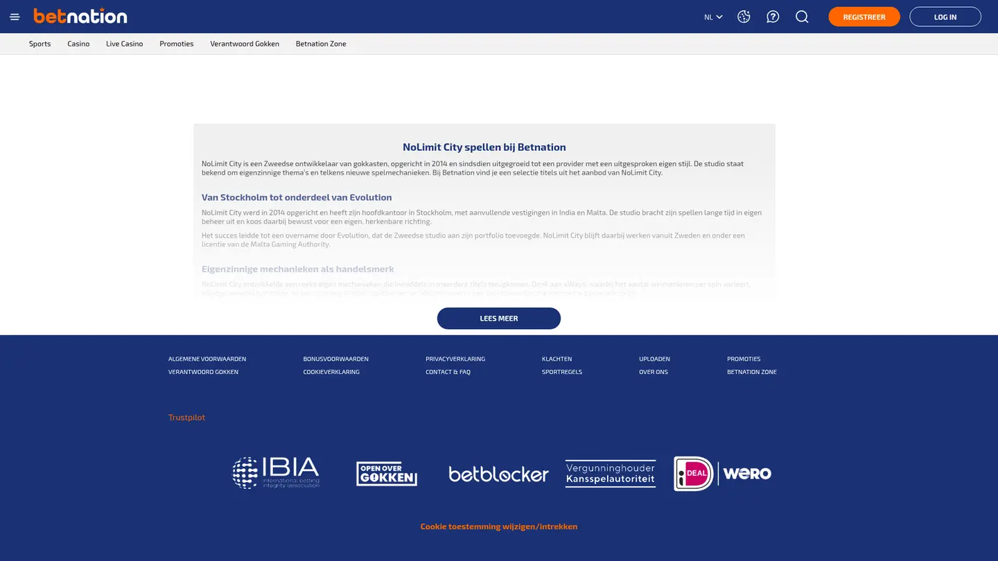 Betnation Casino — Terms in detail