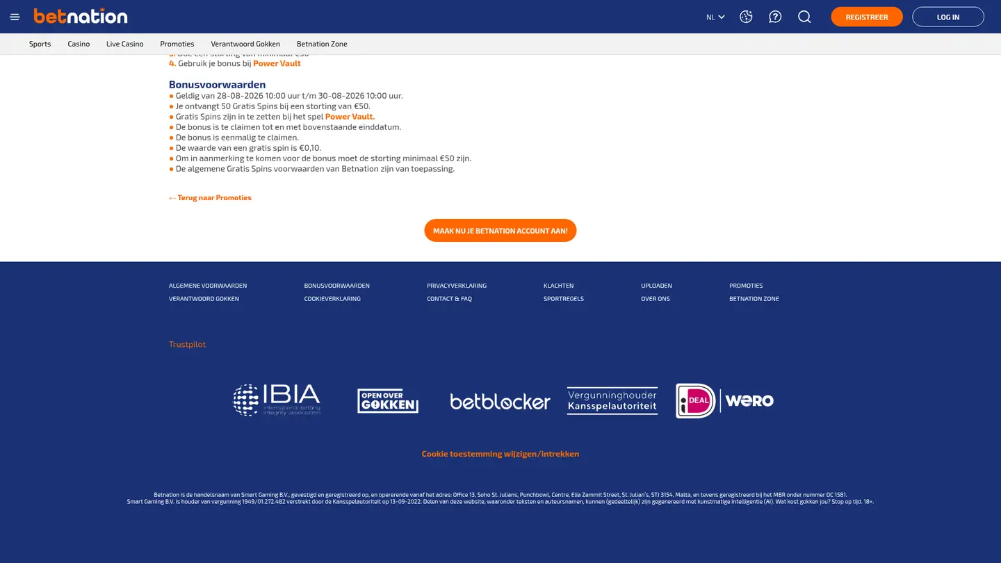 Betnation Casino — Deposit methods