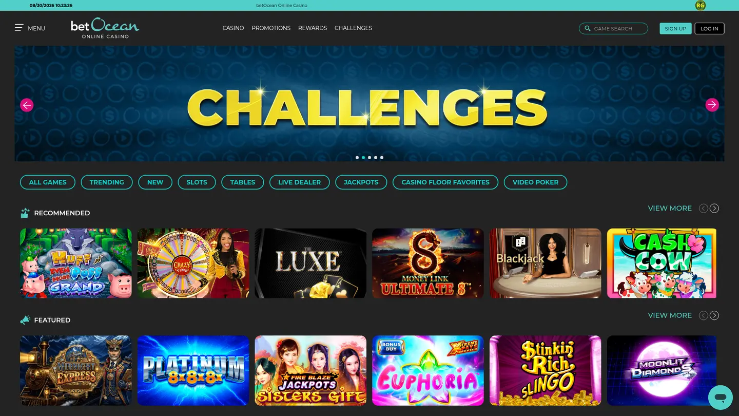 betOcean Online Casino — Terms in detail