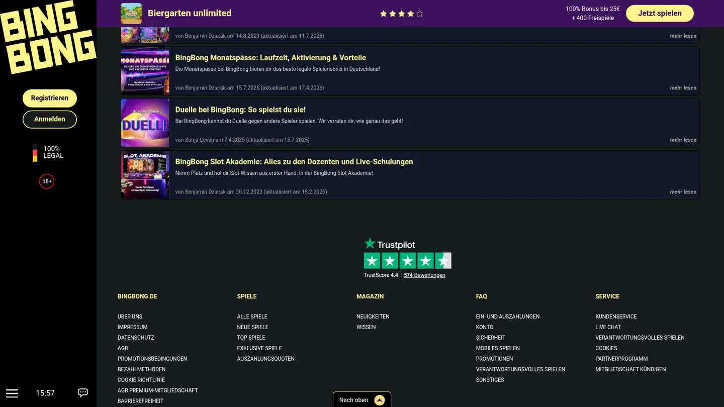 BingBong Casino — Terms in detail