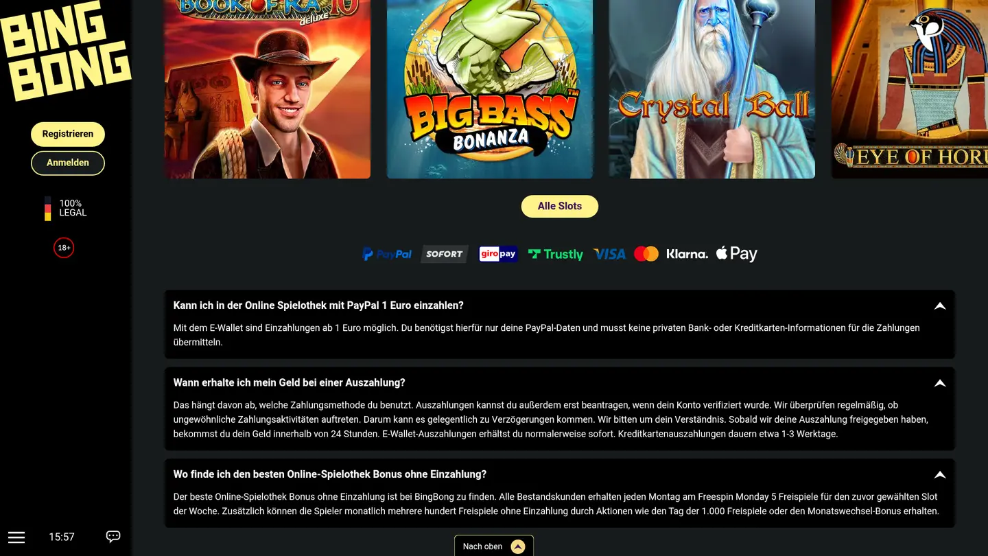 BingBong Casino — Offers in detail
