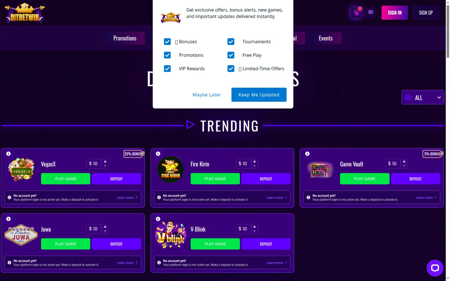 BitBetWin Casino — Banking