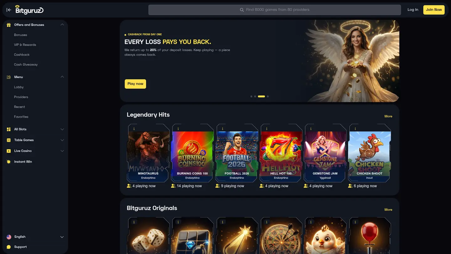 Bitguruz Casino — Greiðsluleiðir og leyfi