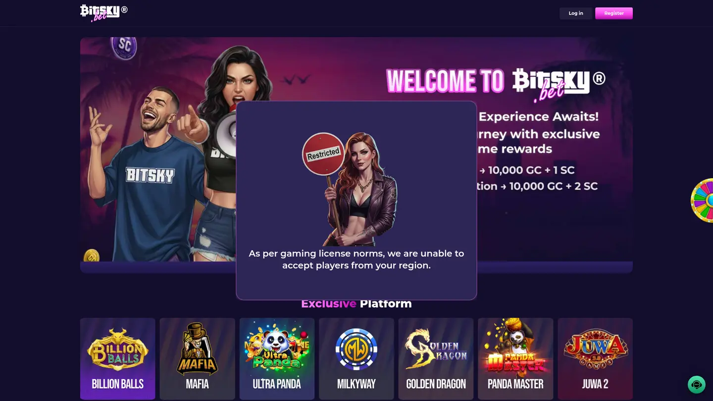 BitskyBet Casino — Payment methods and licensing