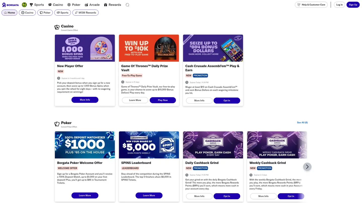 Borgata Casino NJ — Promotions