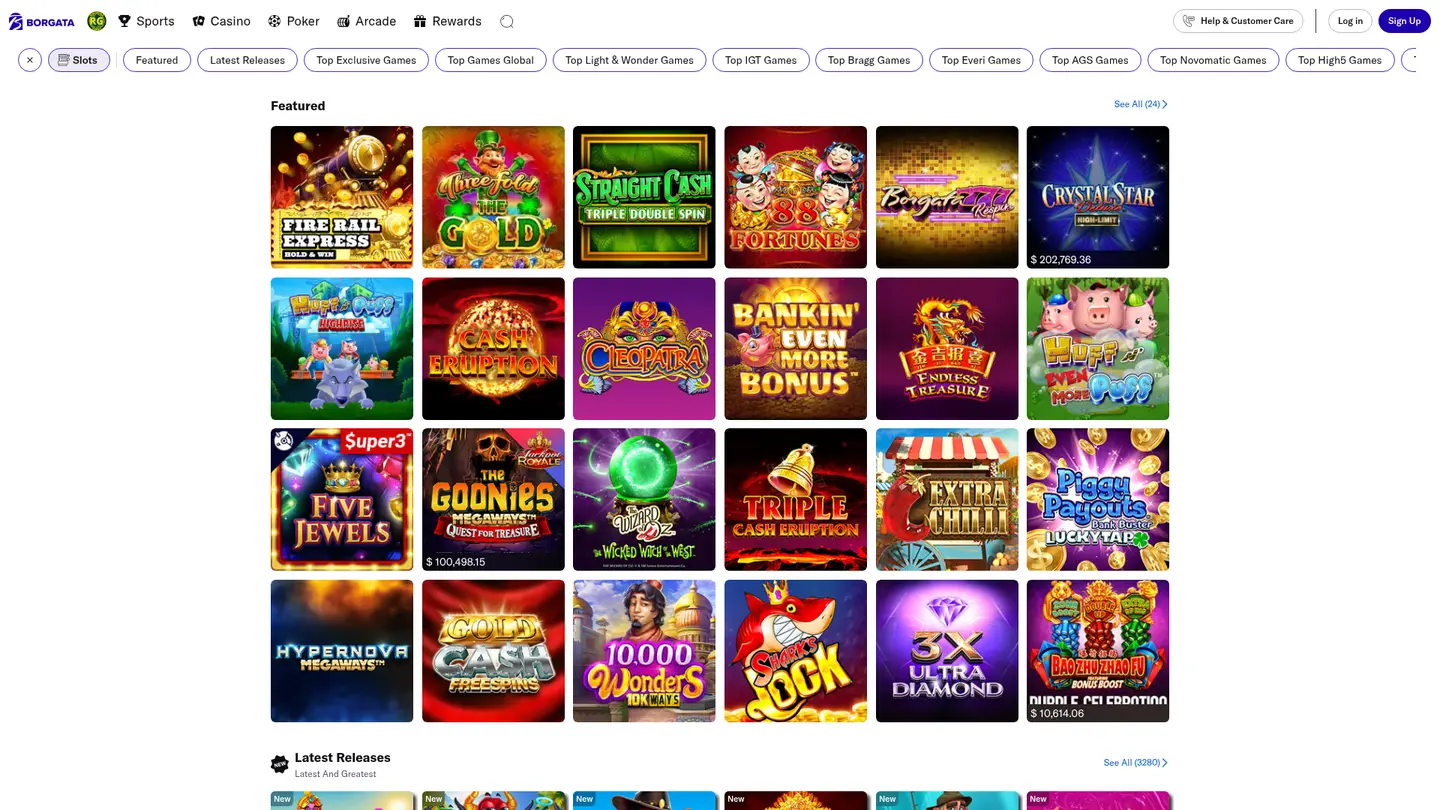 Borgata Online Casino PA — Game lobby