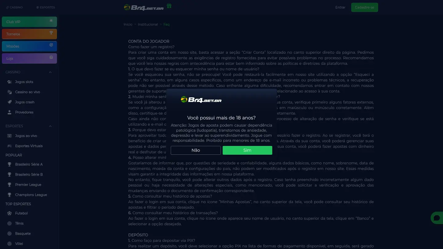 BR4BET Casino — Support and licensing