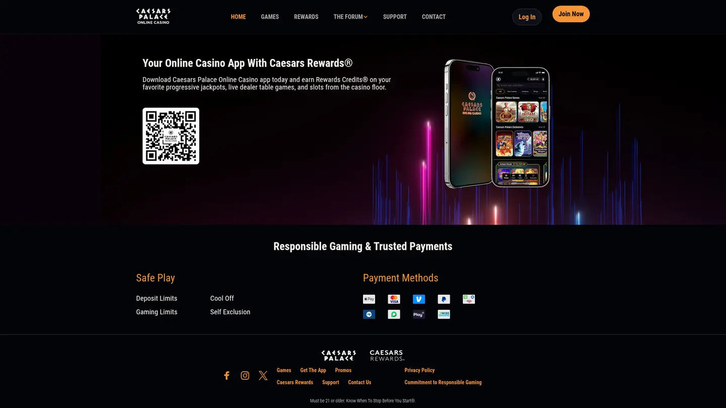 Caesars Palace Online Casino MI — Payment methods and licensing