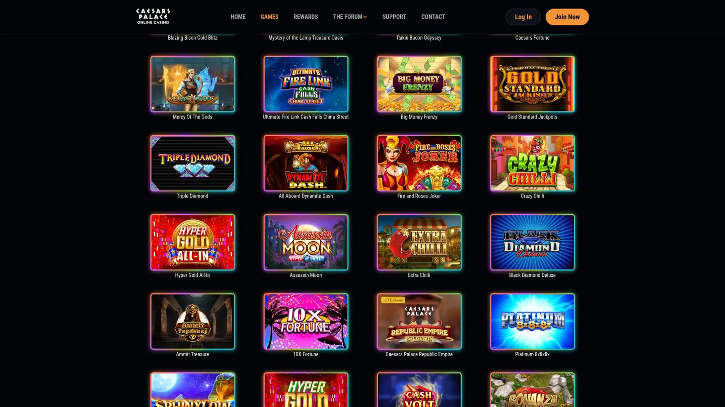 Caesars Palace Online Casino MI — More of the lobby