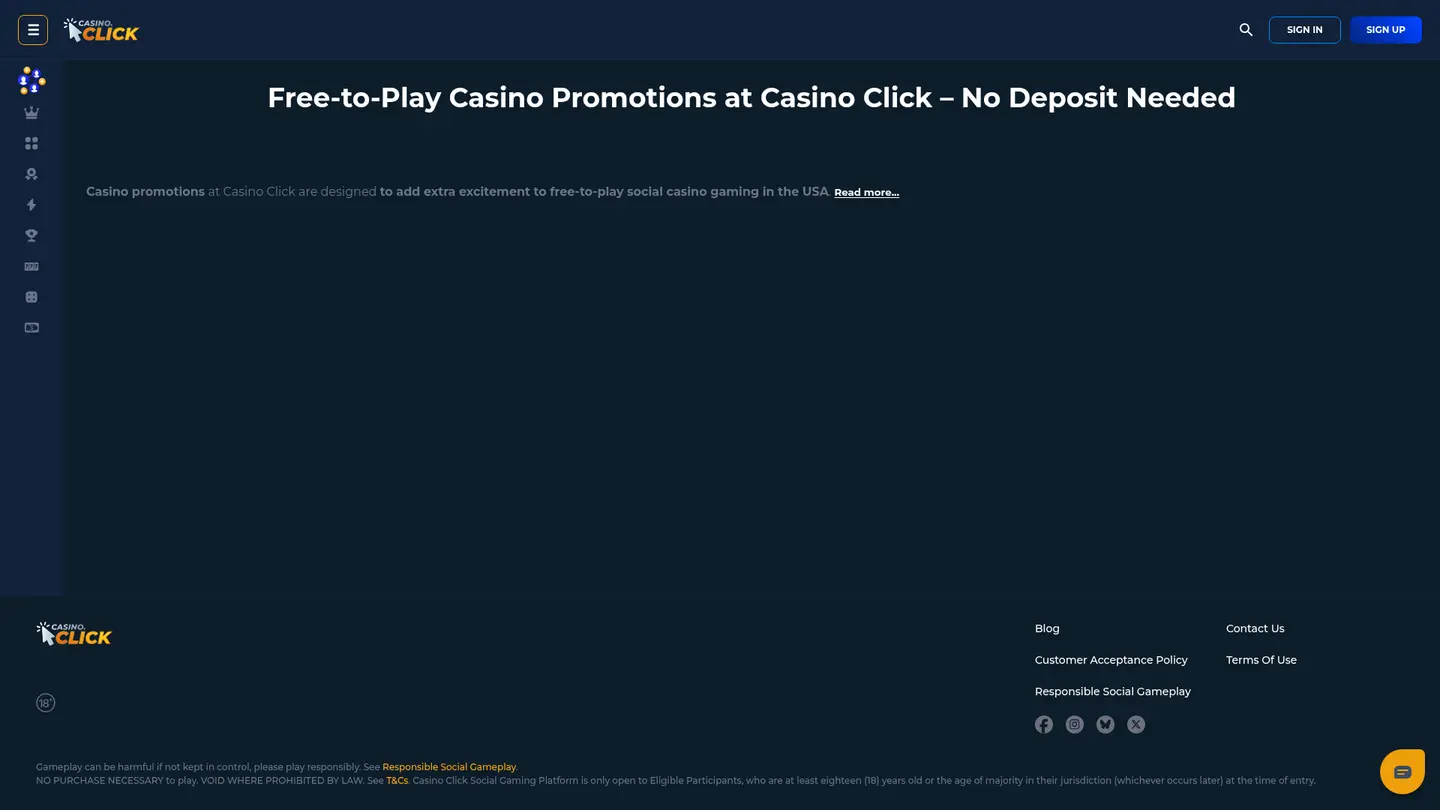 Casino Click — Offers in detail