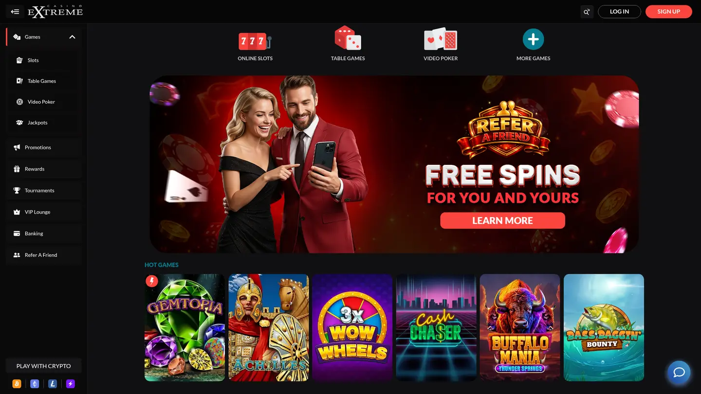 Casino Extreme — Game lobby