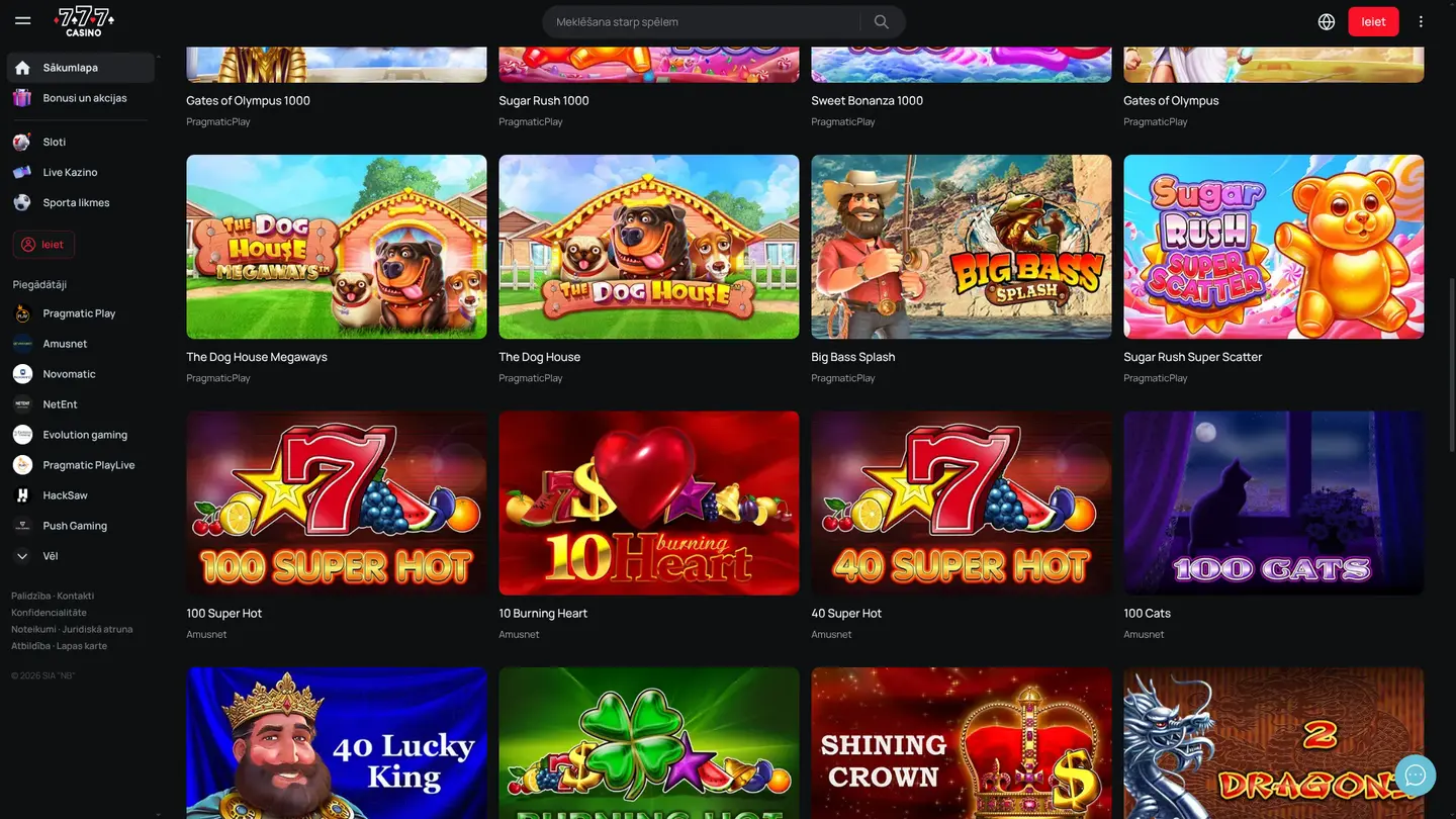 Casino777 ES — Payment methods and licensing