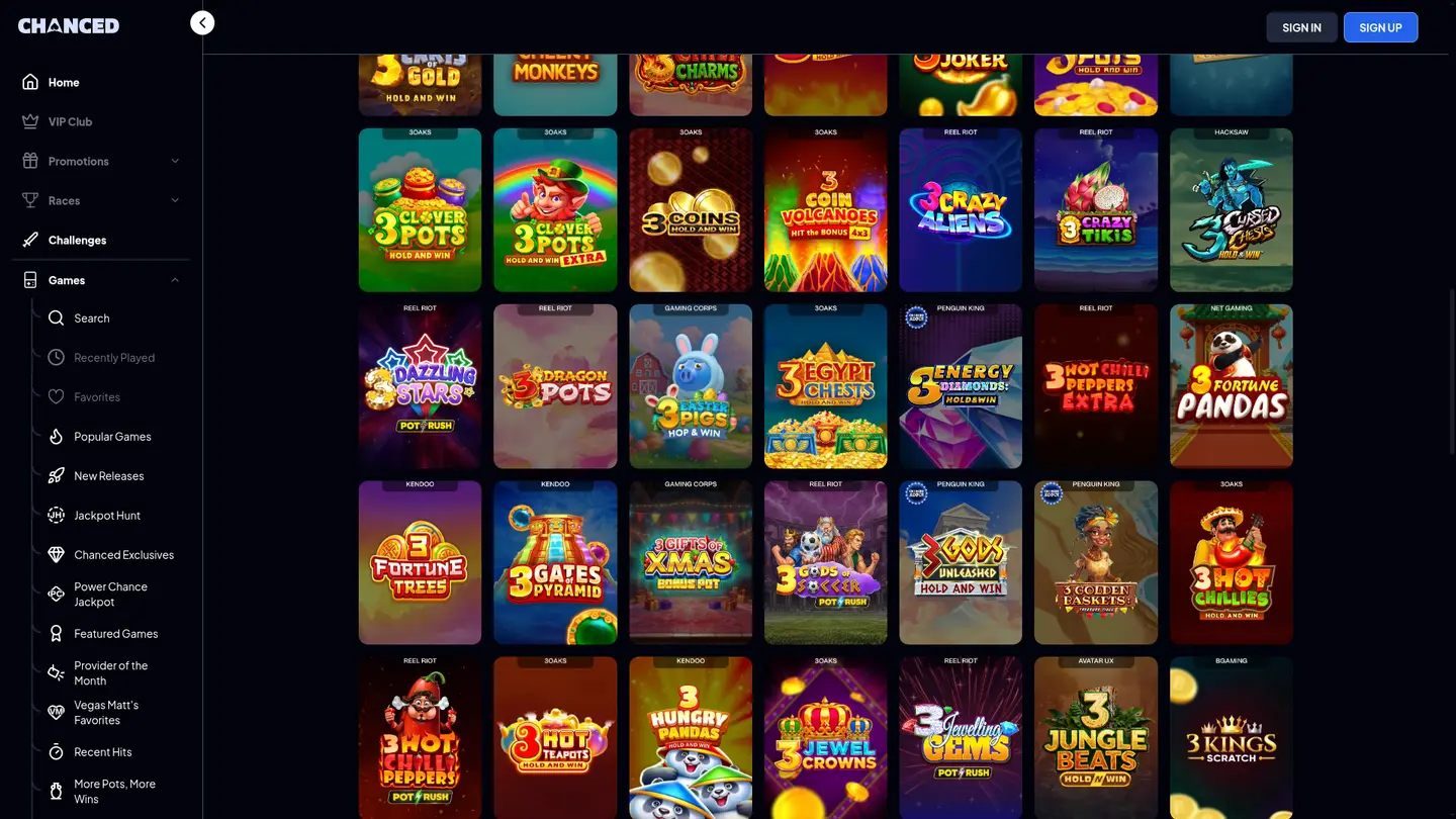 Chanced Casino — More of the lobby