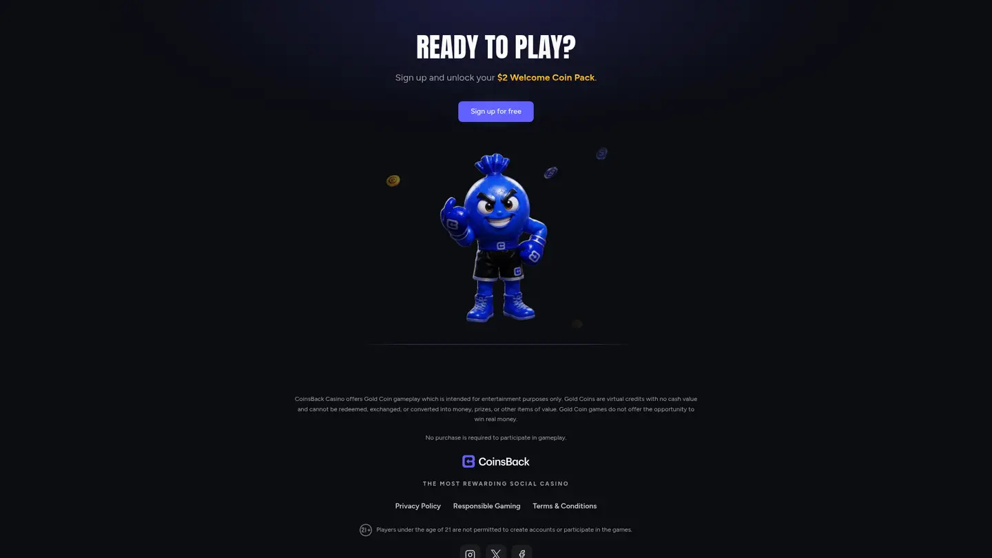 CoinsBack Casino — Payment methods and licensing