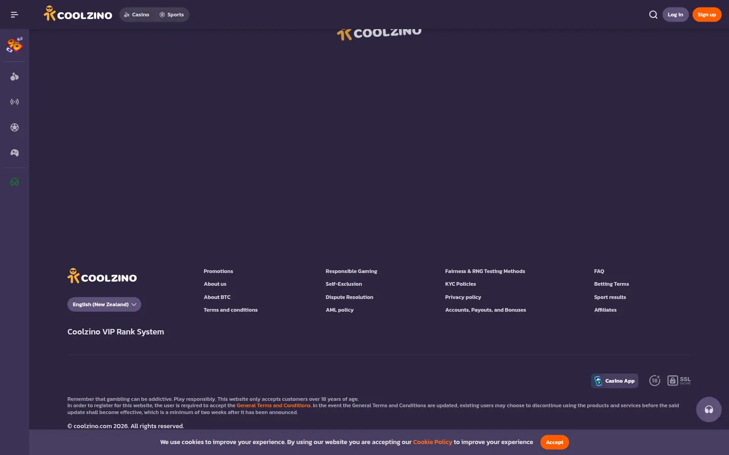 Coolzino Casino — Offers in detail