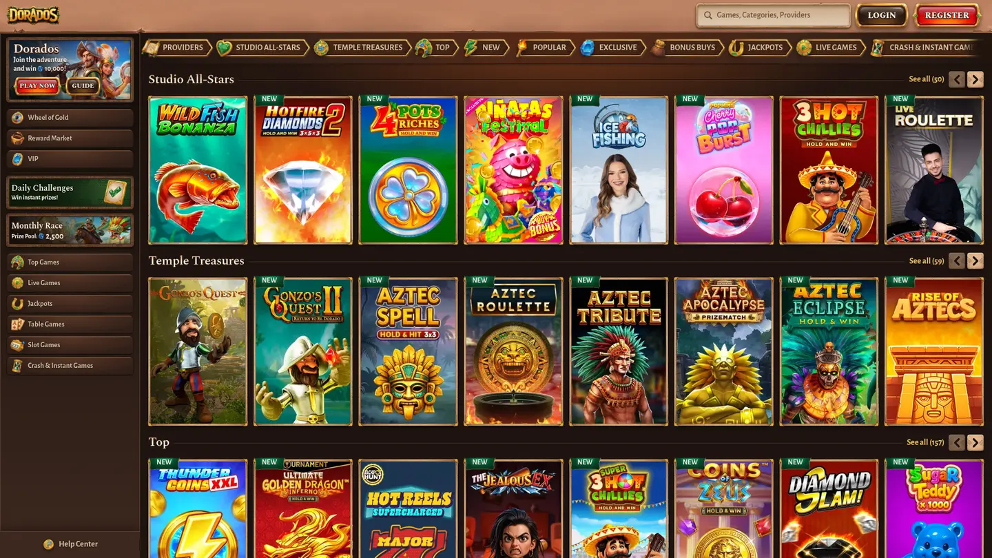 Dorados Casino — Game lobby