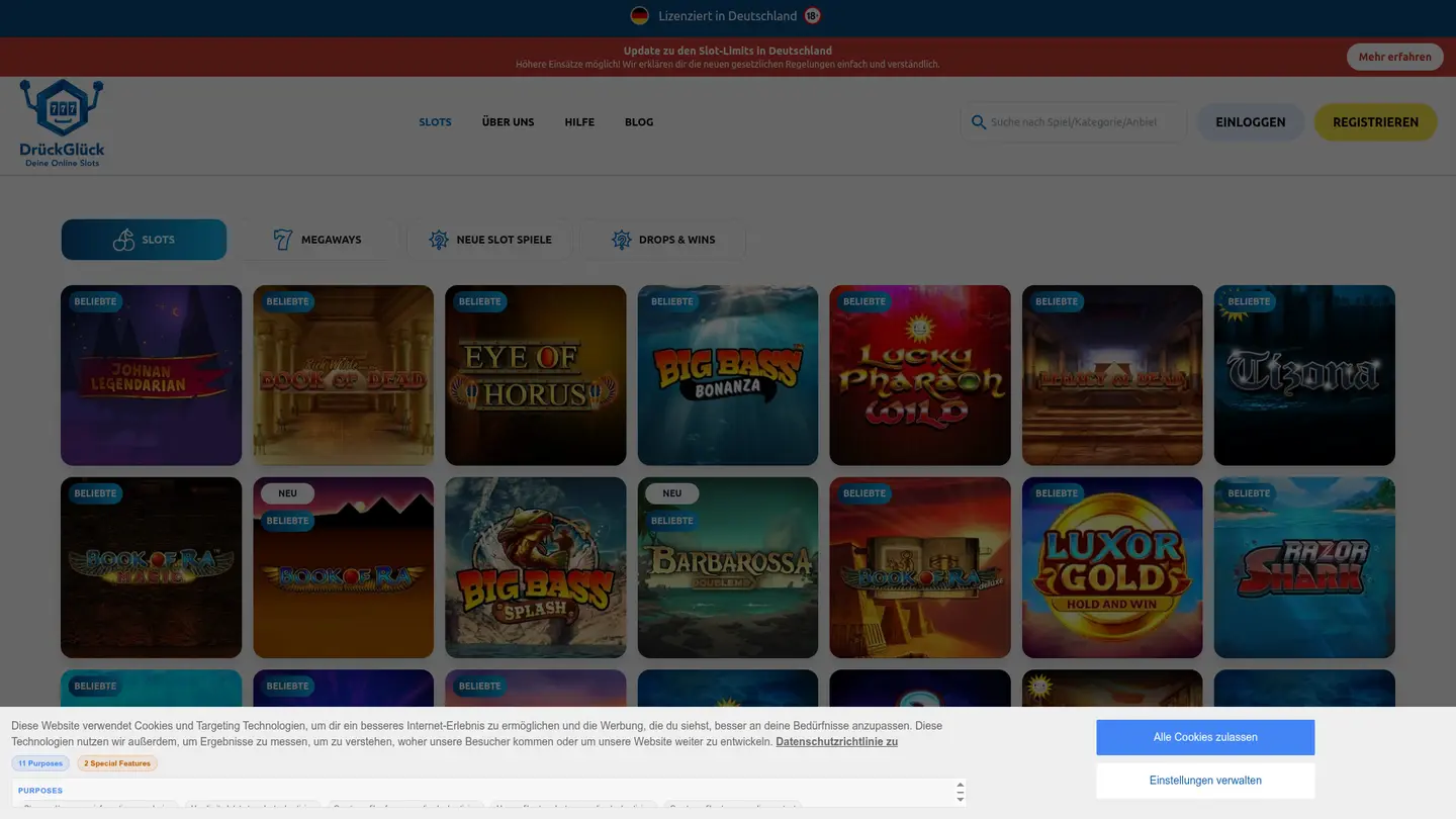 DrückGlück Casino DE — Game lobby
