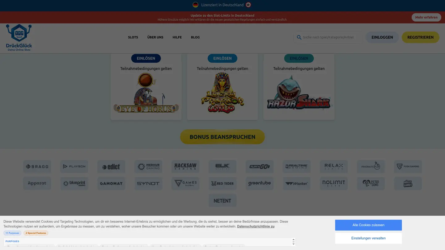 DrückGlück Casino DE — Offers in detail