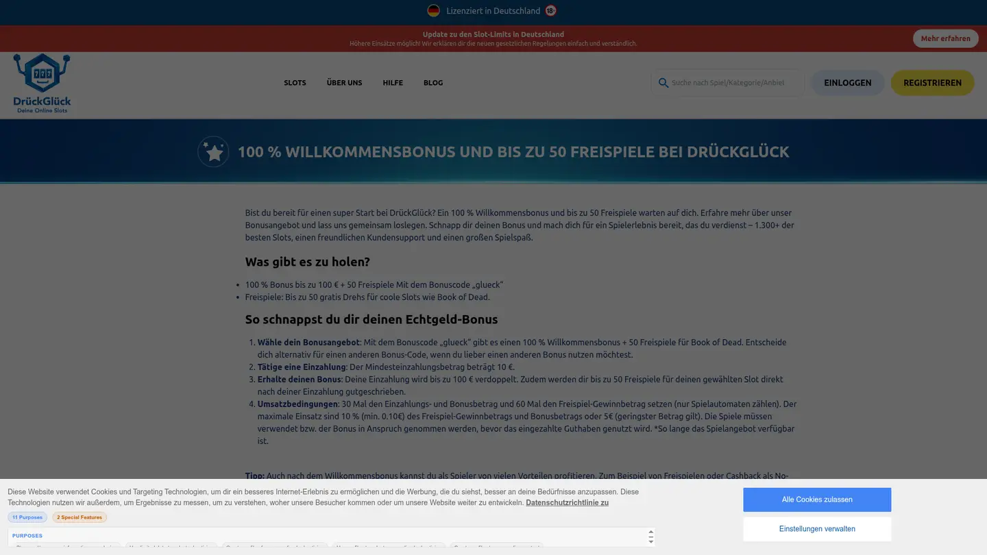 DrückGlück Casino DE — Promotions