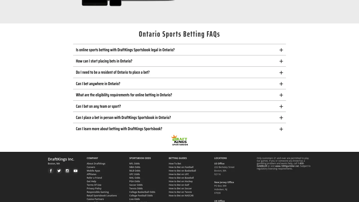 DraftKings Casino Ontario — Payment methods and licensing