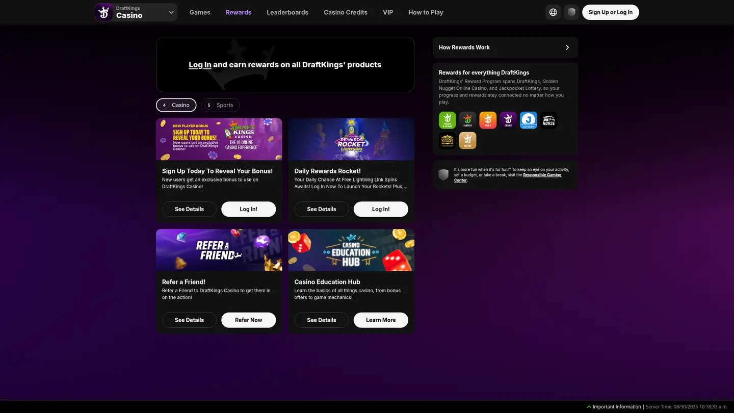 DraftKings Casino — Promotions