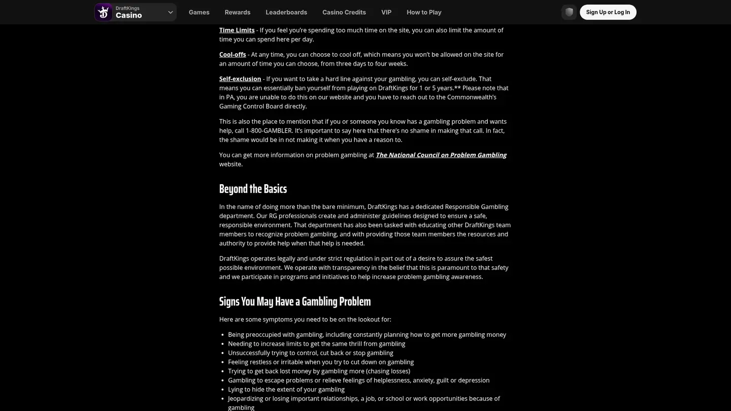 DraftKings Casino — Support in detail