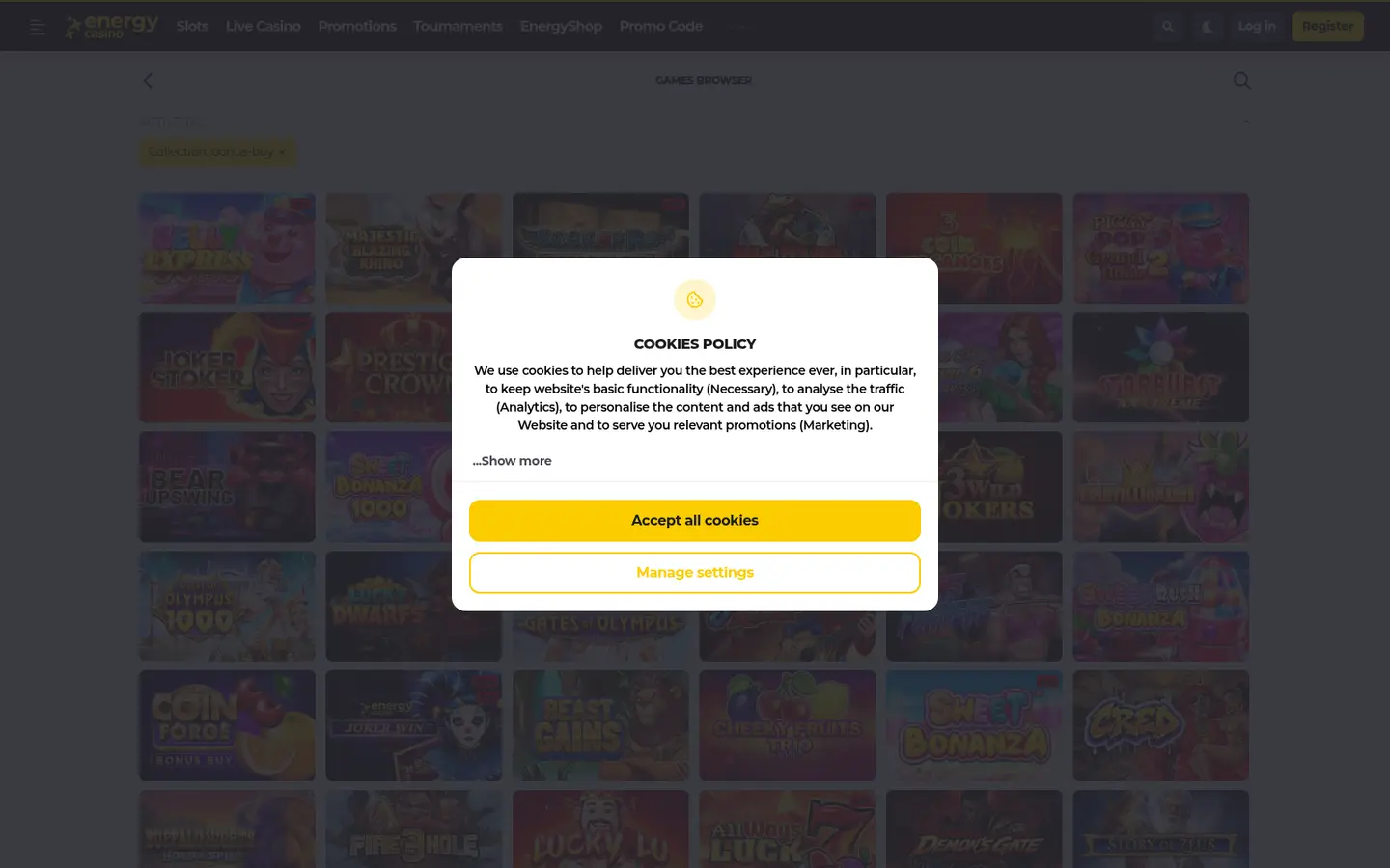 Energy Casino — Promotions