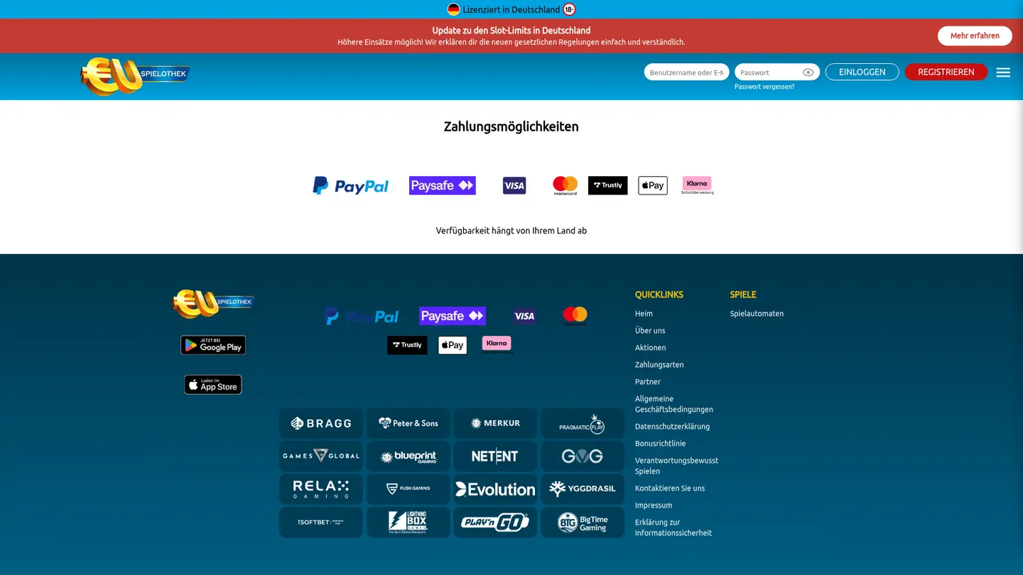 EUSpielothek Casino — Banking