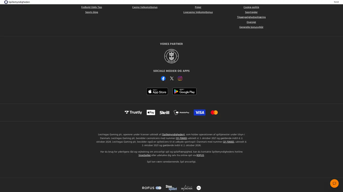 Expekt Casino DK — Payment methods and licensing