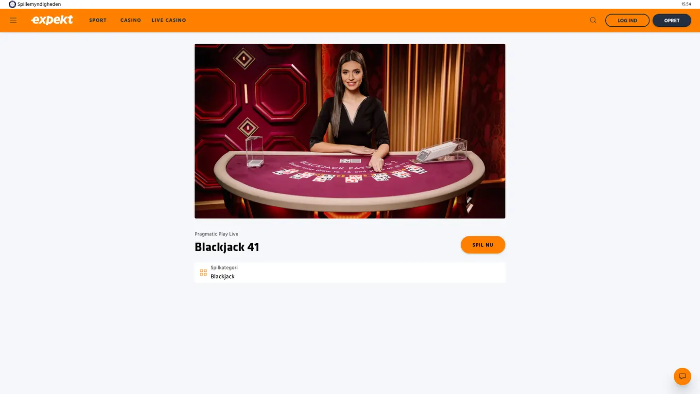 Expekt Casino DK — Game lobby