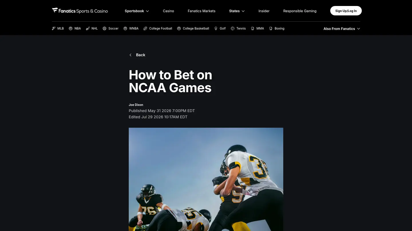 Fanatics Casino — Game lobby