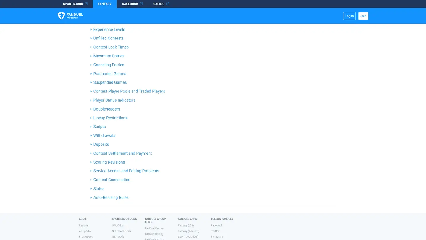 FanDuel Casino — Terms in detail