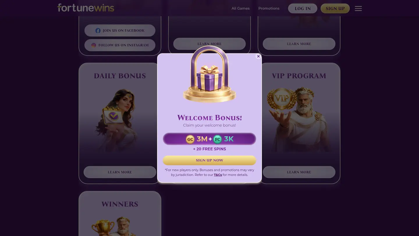 Fortune Wins Casino — Offers in detail