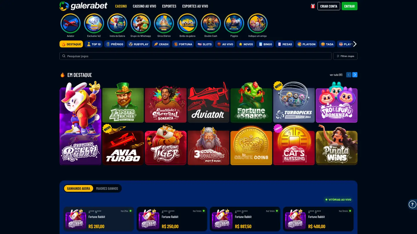 Galera.bet Casino — Deposit methods