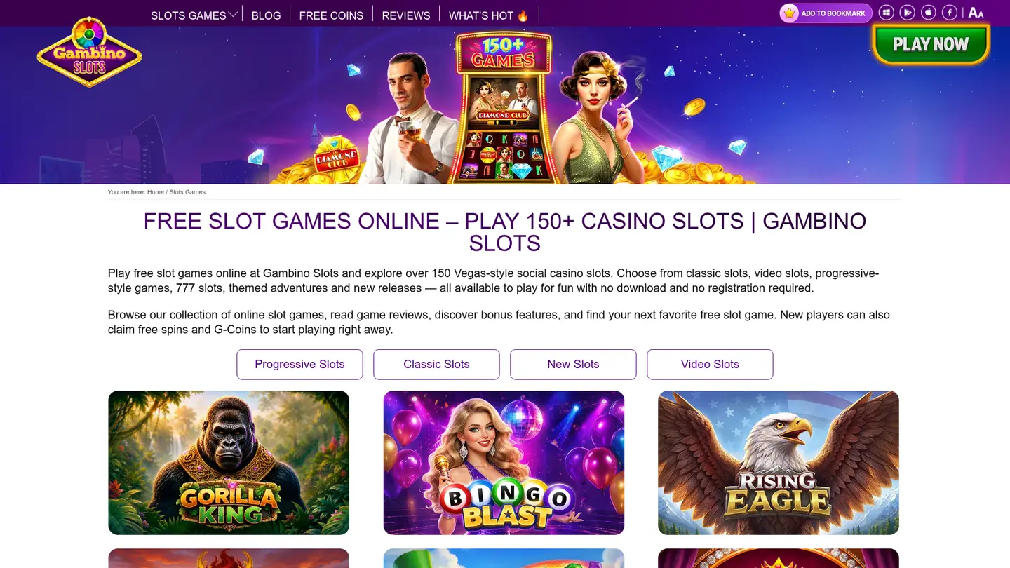 Gambino Slots Casino — Game lobby
