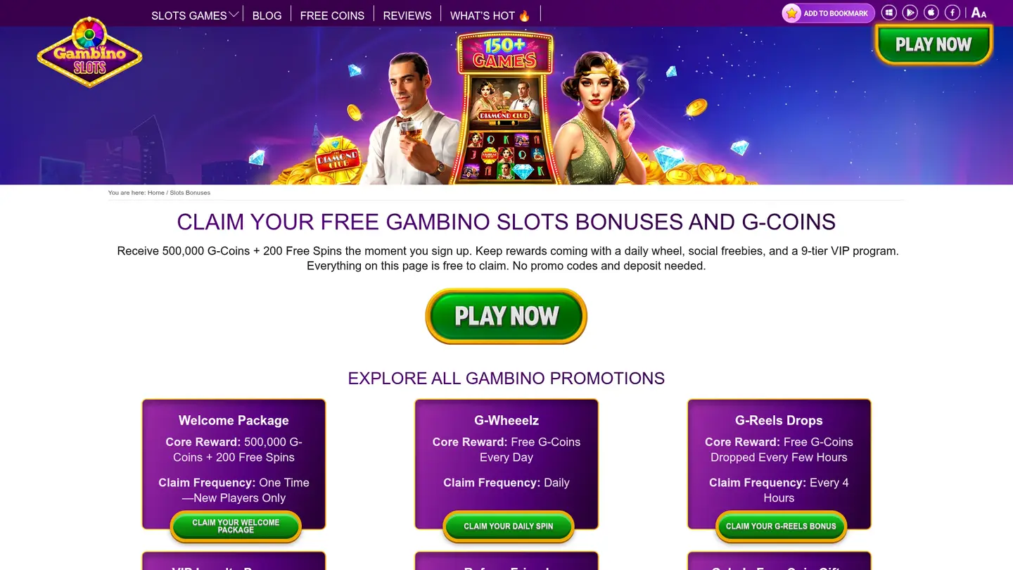 Gambino Slots Casino — Promotions